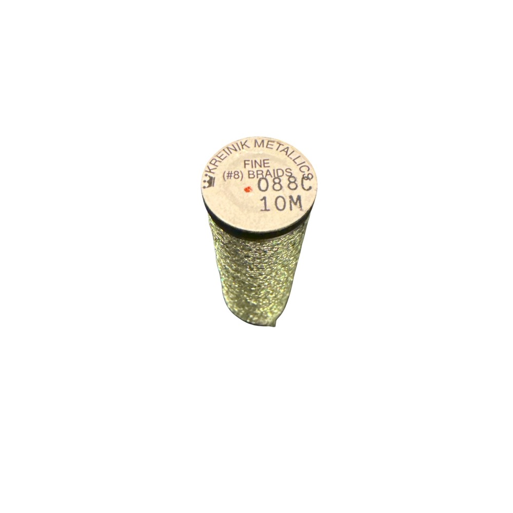 Kreinik Fine #8 Braid Thread 10M 088C Lily Pond Cord Metallic Needlepoint